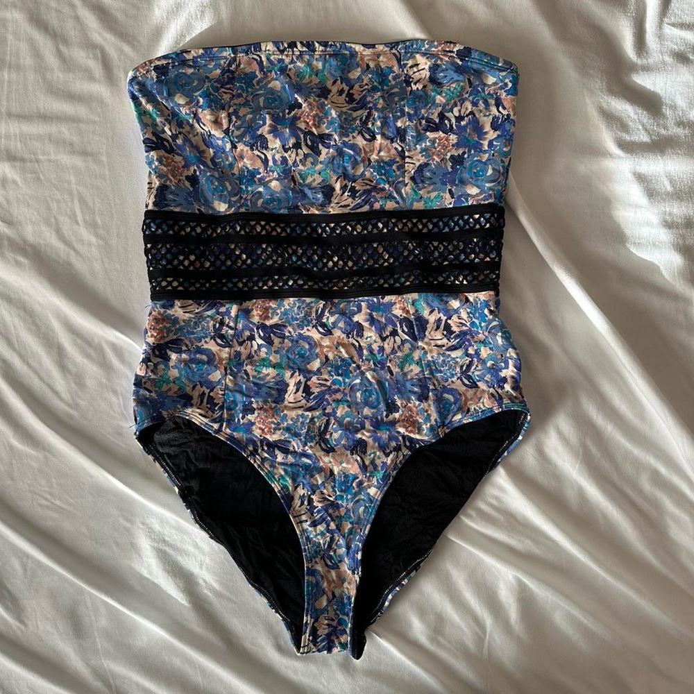 H&M strapless one piece swimsuit